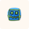 Blue Grinning Face Geometry Dash Plush
