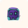 Purple Mismatched Eye Geometry Dash Plush